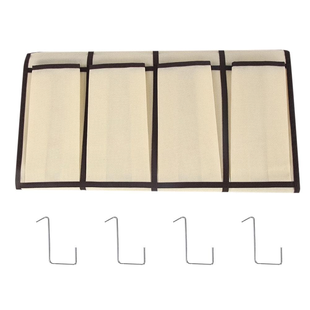 24 Pockets Multi purpose NOn woven Hanging Shoes Storage Bag Organizer Holder (Beige)