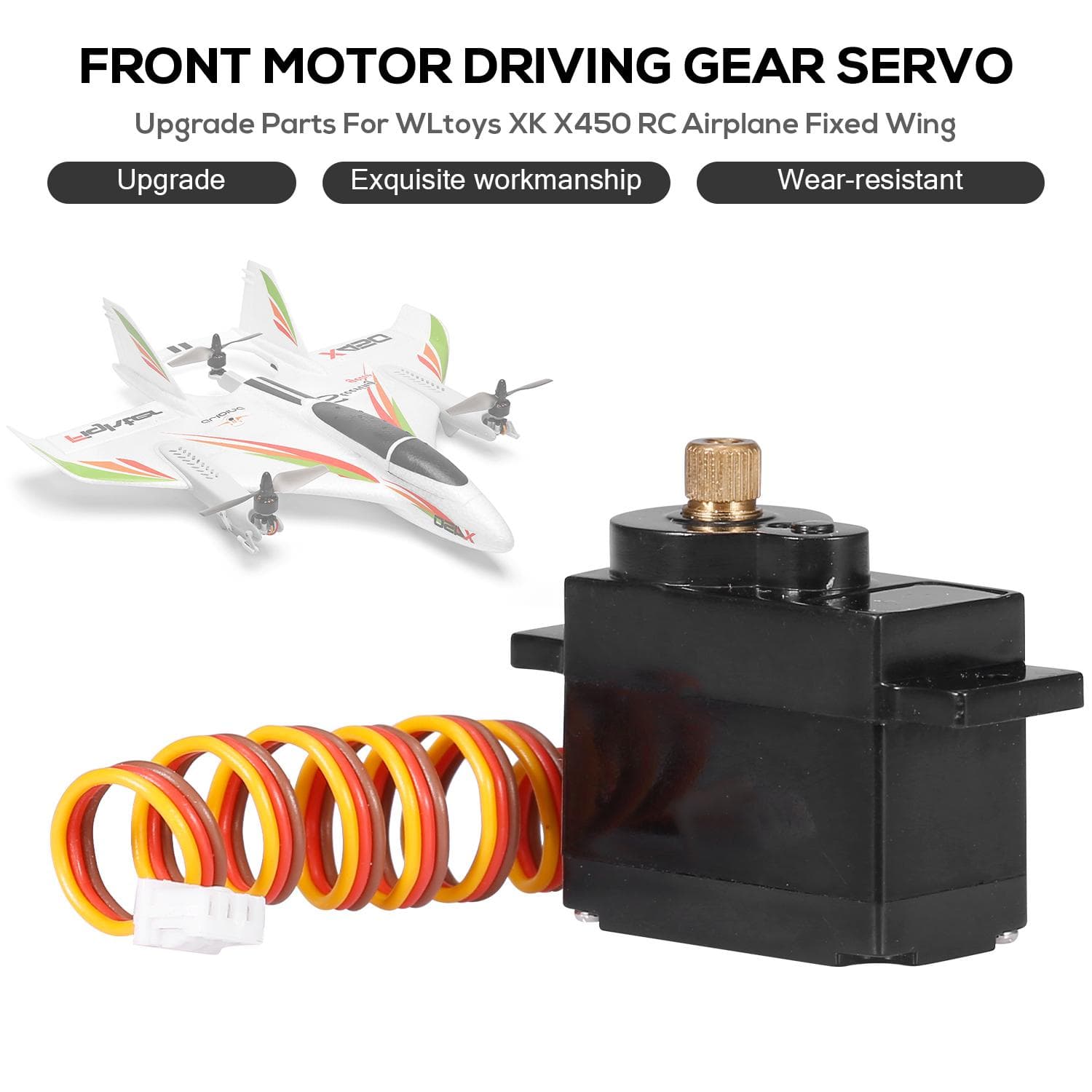 Upgrade Parts For WLtoys XK X450 RC Airplane Aircraft Front Motor Driving black