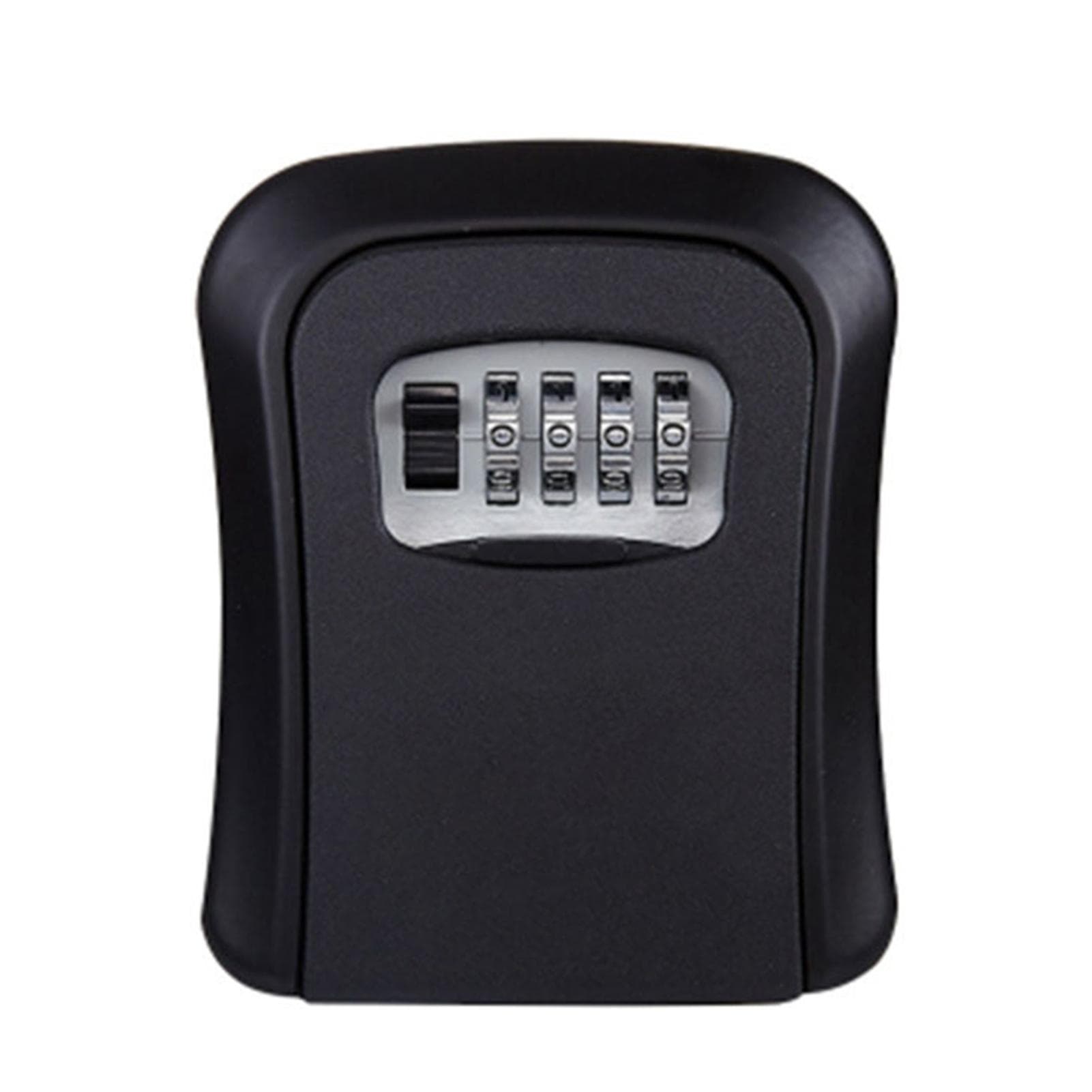 Key Storage Lock Box Wall Mount Aluminum Alloy 4Digit Combination Waterproof Lockbox Key Safe Box black