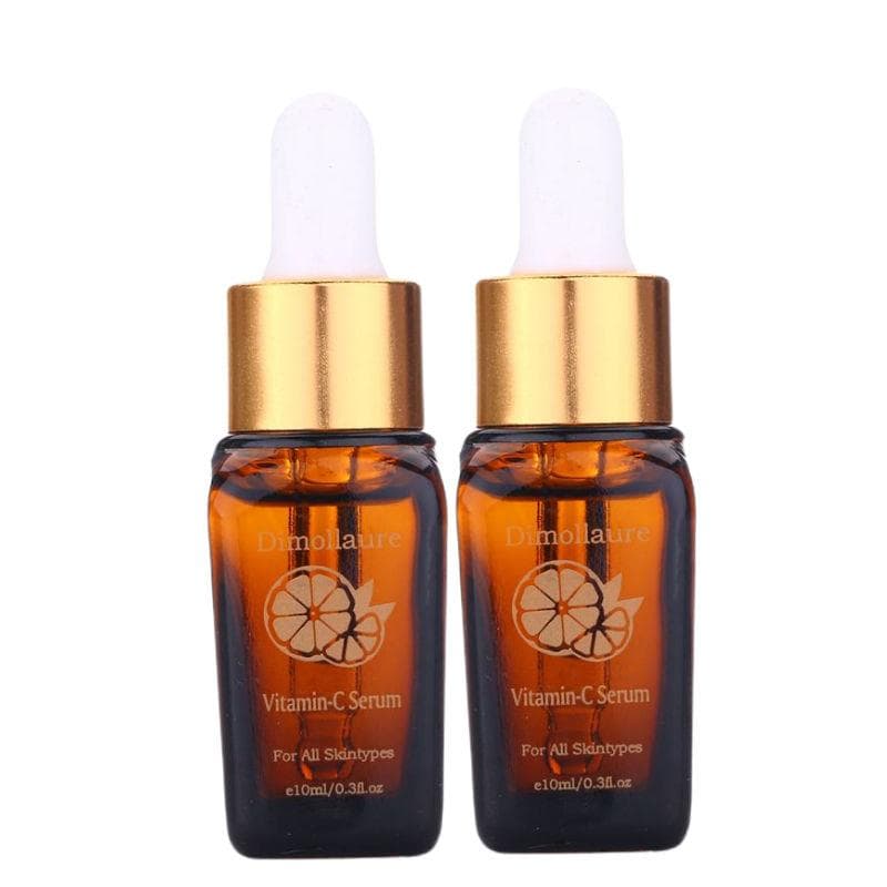 2PCS Vitamin C Serum Shrink Pores Anti Acne Moisturizing Whitening Friming Skin Care Essence 2 PCS