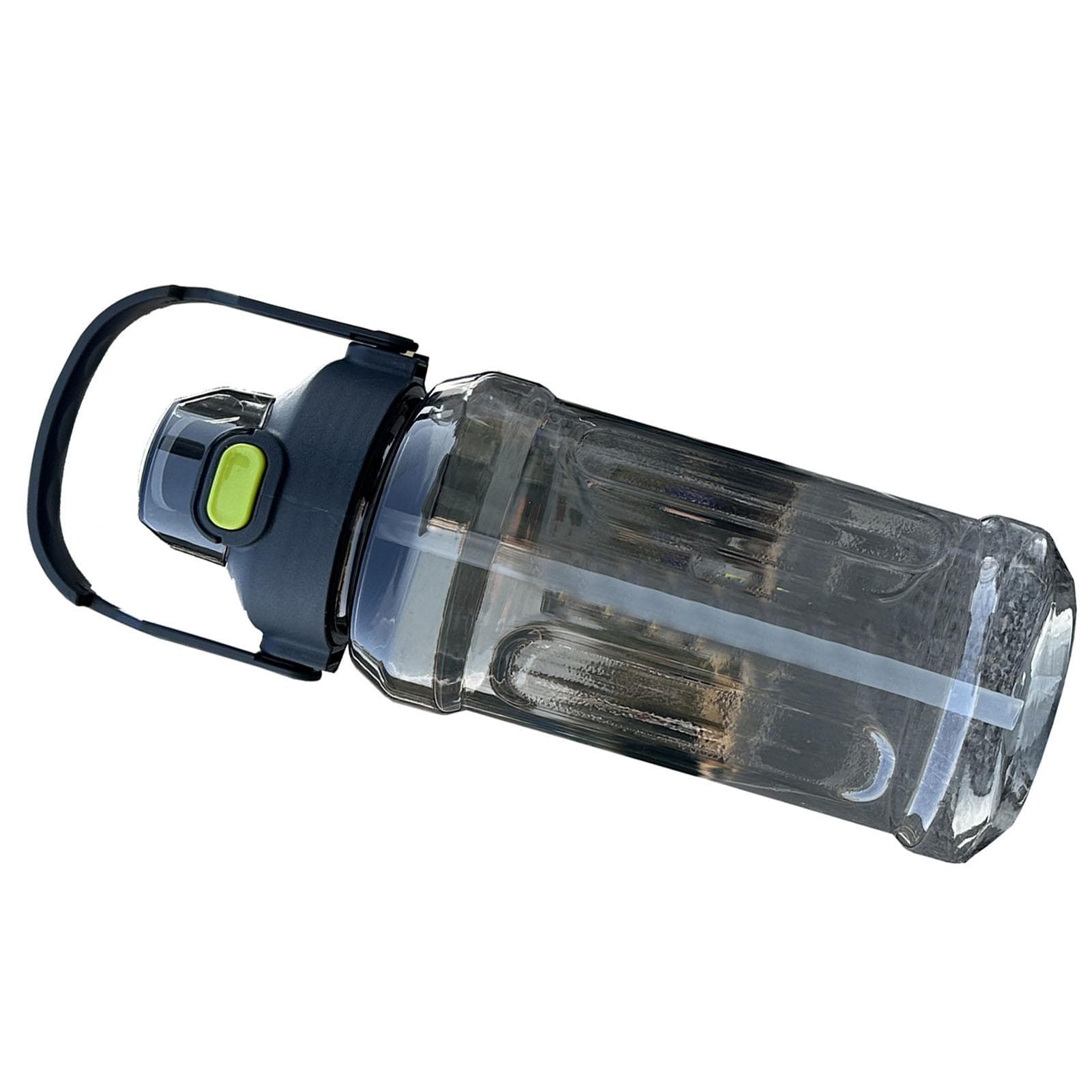 2000ml Water Bottle PC Plastic Leakproof High Capacity Sport Drinking Bottle with Straw for Gym