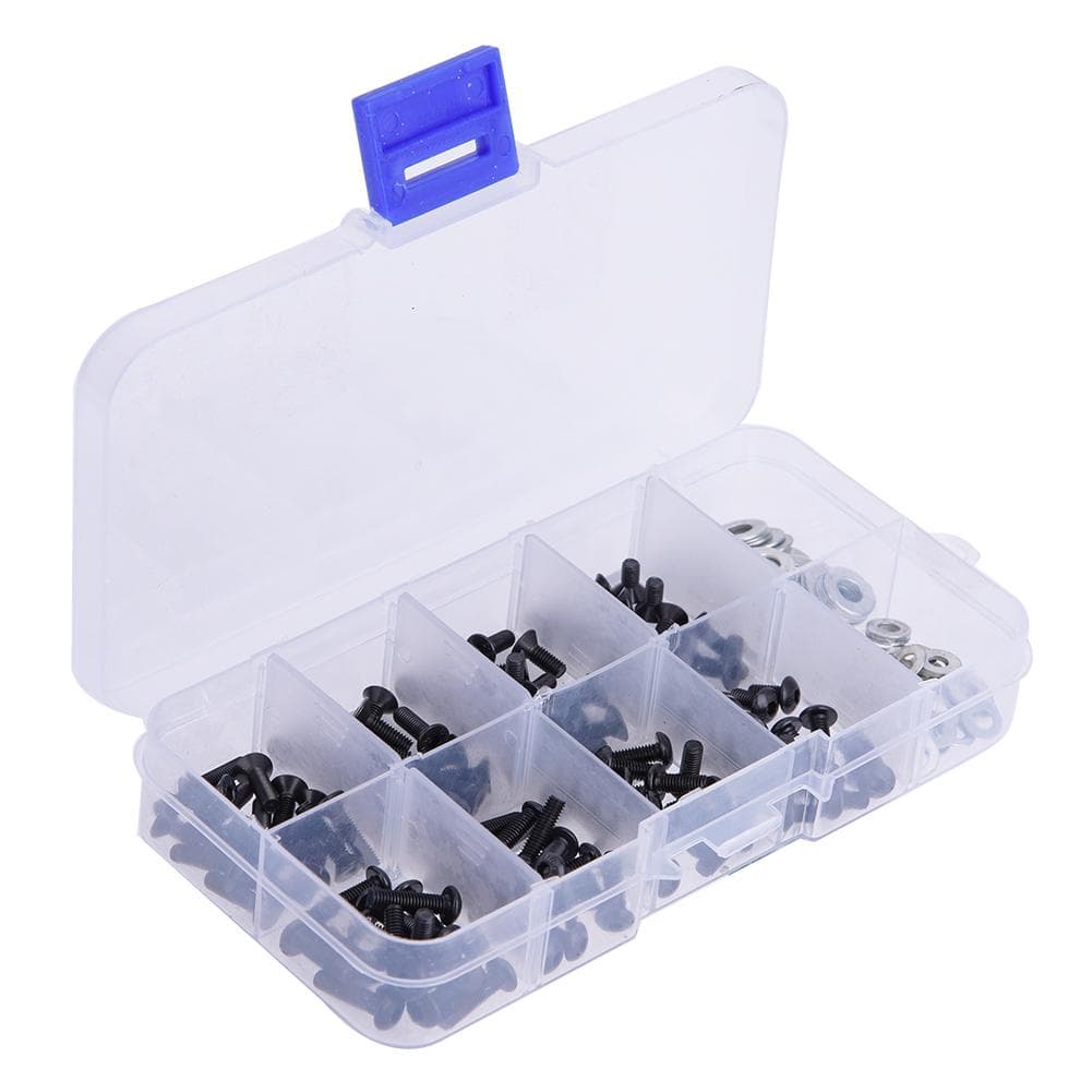 Flat & Round Head Screws Set Accessories Box for 110 HSP RC Car (180pcsbox)