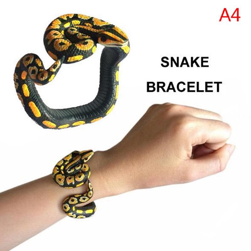 Tricky Funny Spoof Simulation Snake Toy Snake Bracelet Novelty Halloween Gift A4