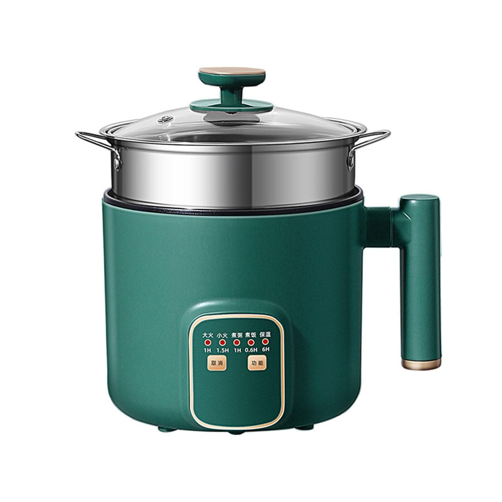 Electric Hot Pot 1.8L Mini Multifunction Electric Noodle Cooker with Handle for Home Dorm Office L