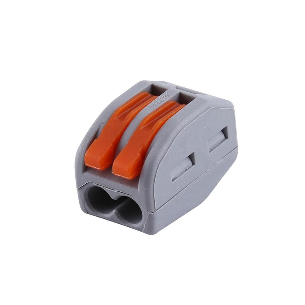 20pcs 2 Way Reusable Spring Lever Terminal Block Electric Cable Connector Wire