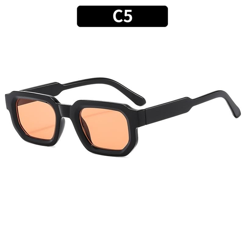 Men Vintage Rectangle Sunglasses Retro UV400 Shades Luxury Brand Design Eyewear Women Fashion Goggles