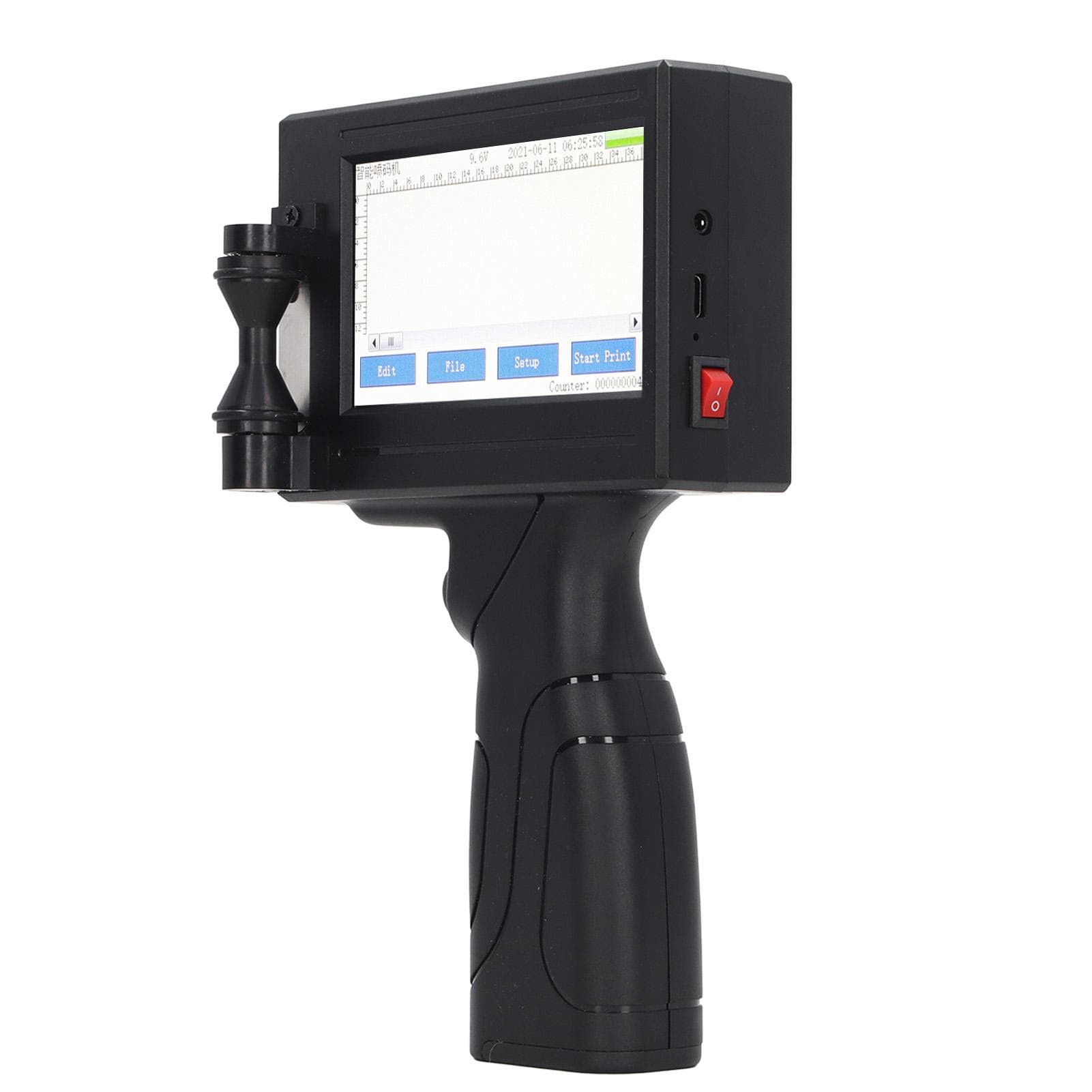 Handheld Inkjet Printer Gun Portable Intelligent with LED Touch Screen 12.7mm EU Plug AC110?240V