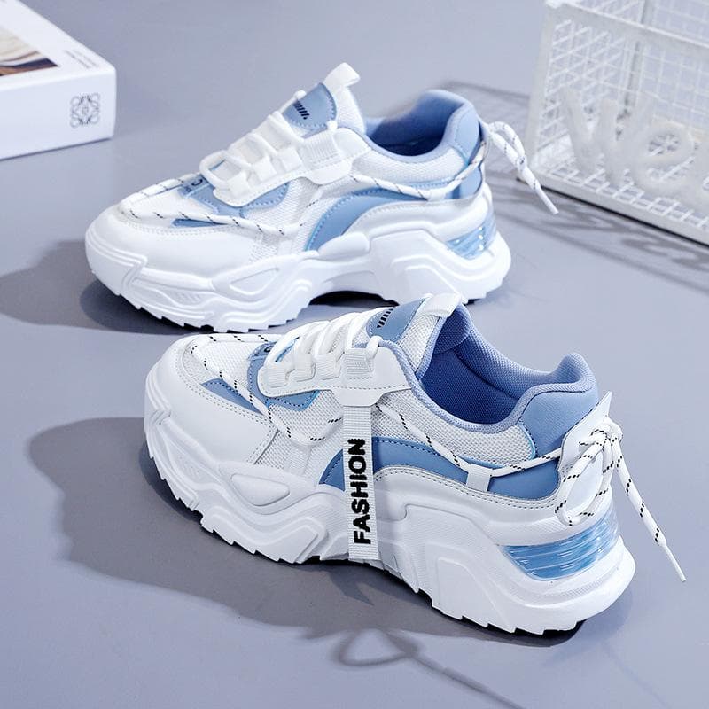 Korean Version of Daddy Shoes Women's Autumn New Breathable Student Sports Shoes Women's Casual Heightened Shoes 37
