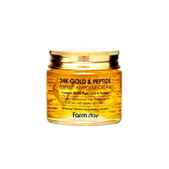 Moisturizing Ampoule Facial Cream with 24K Gold and Peptides 80ml #1pcs
