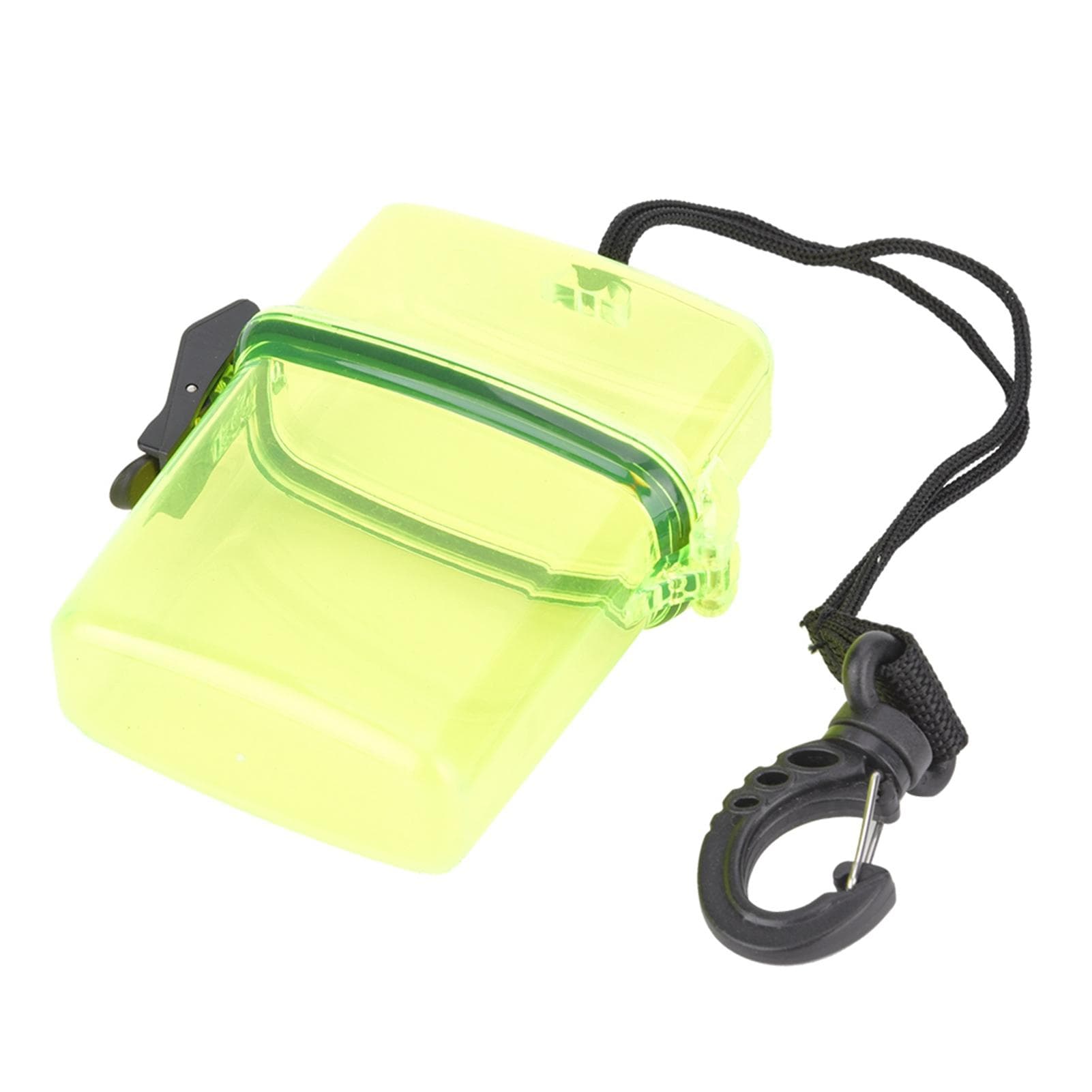 Plastic Transparent Underwater Kayak Sealing Box with Rope Hook for Surfing Canoe Kayak Jaune