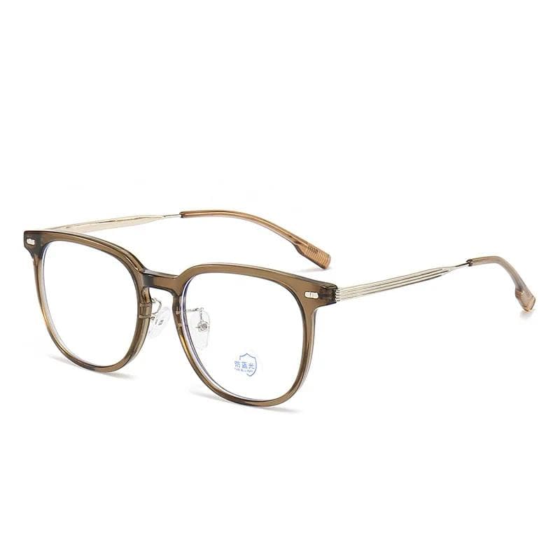 New Retro Glasses Frame for Men Women Luxury Brand Design Anti Blue Light Camping Cycling Fishing Tea Color