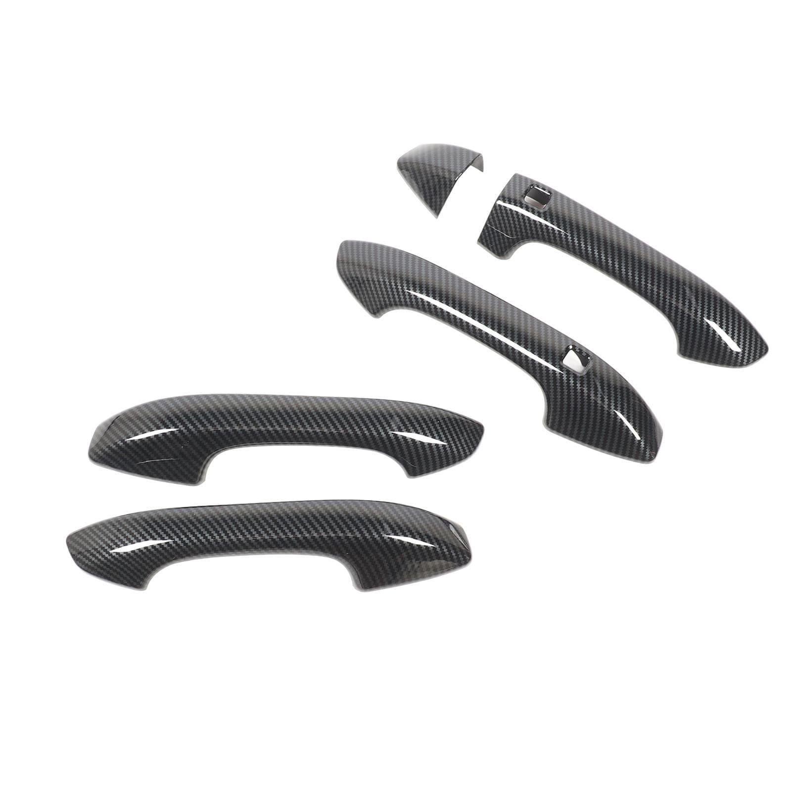 Exterior Door Handle Cover Carbon Fiber Pattern Outside Door Handle Decoration Trim Replacement for
