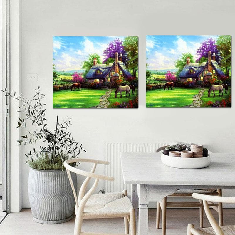 Full Round Diamond Embroidery Flower Diamond Painting Full Drill Diamond Mosaic Flowers 20X30CM
