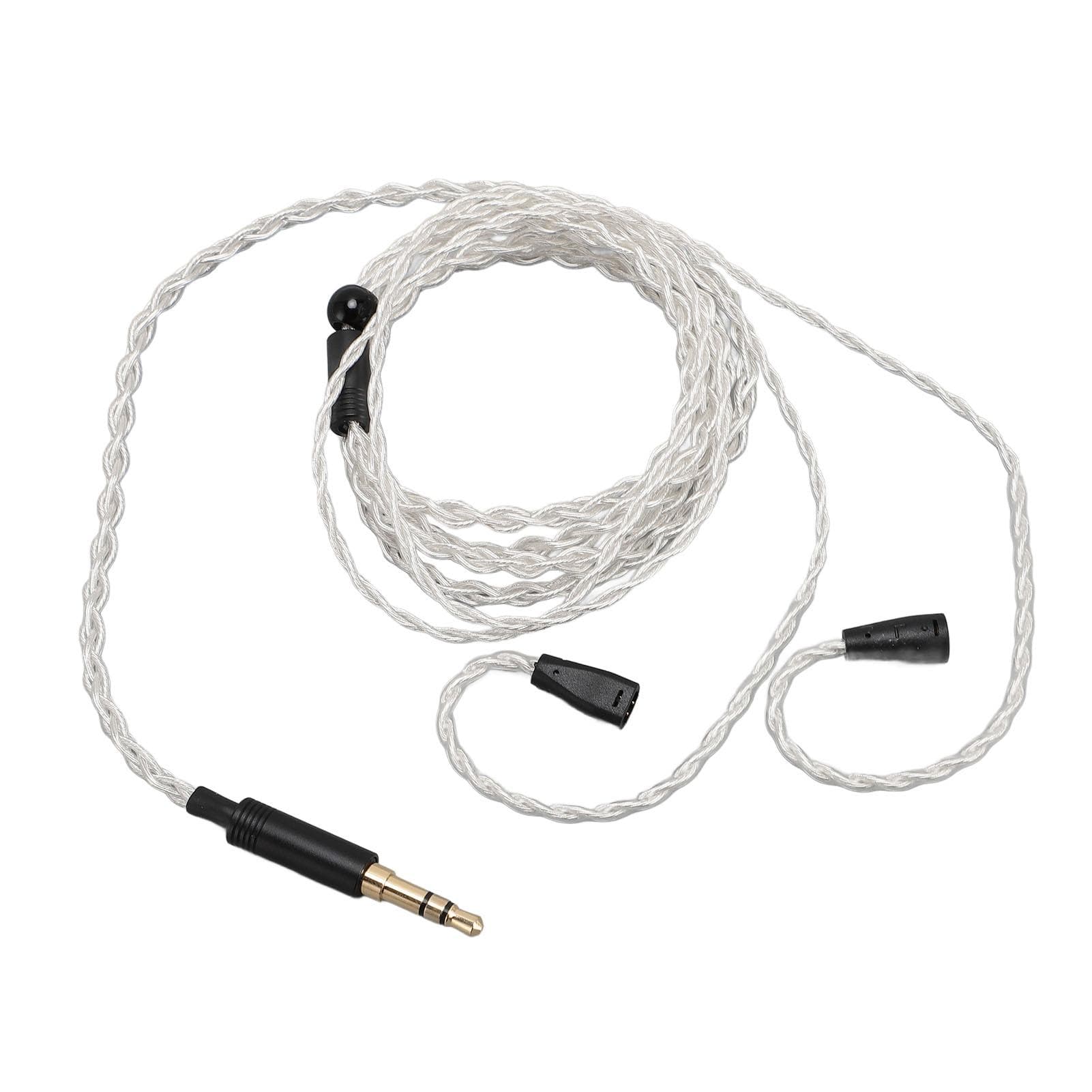 3.5mm Upgraded Earphone Cable 4 Core Silver Plated Copper Wire Gold Plated Plug Replacement Cable