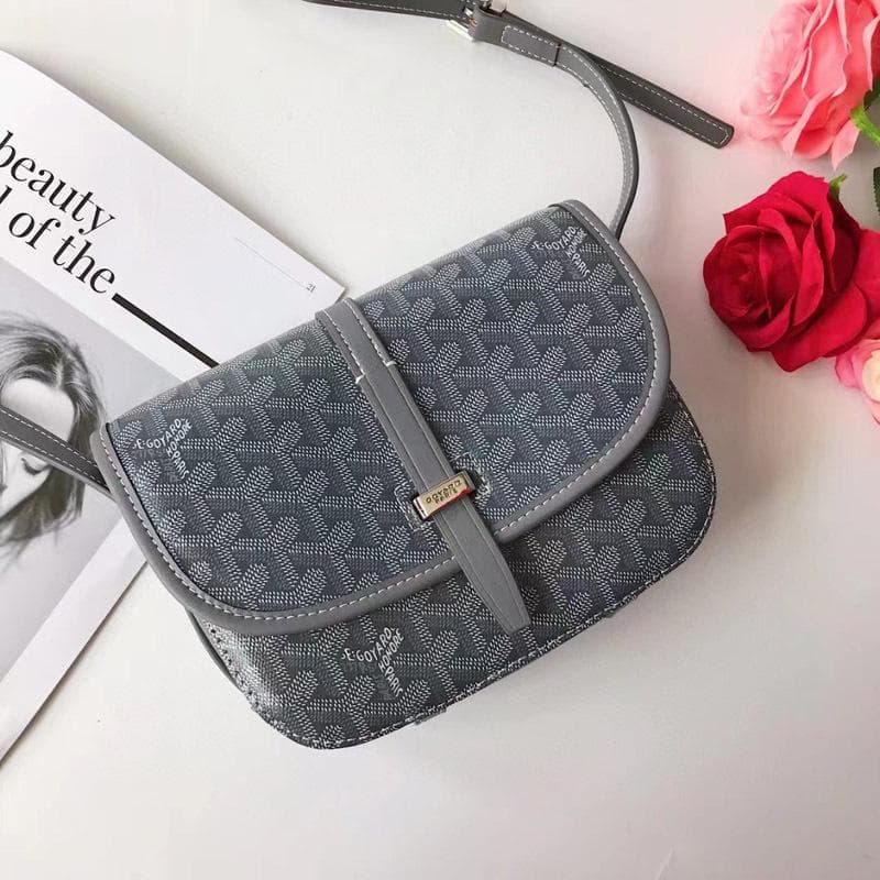 2024 Trendy Dogtooth Saddle Shoulder Bag - Women's Floral Messenger Handbag 22cm x 15cm x 6.5cm gray