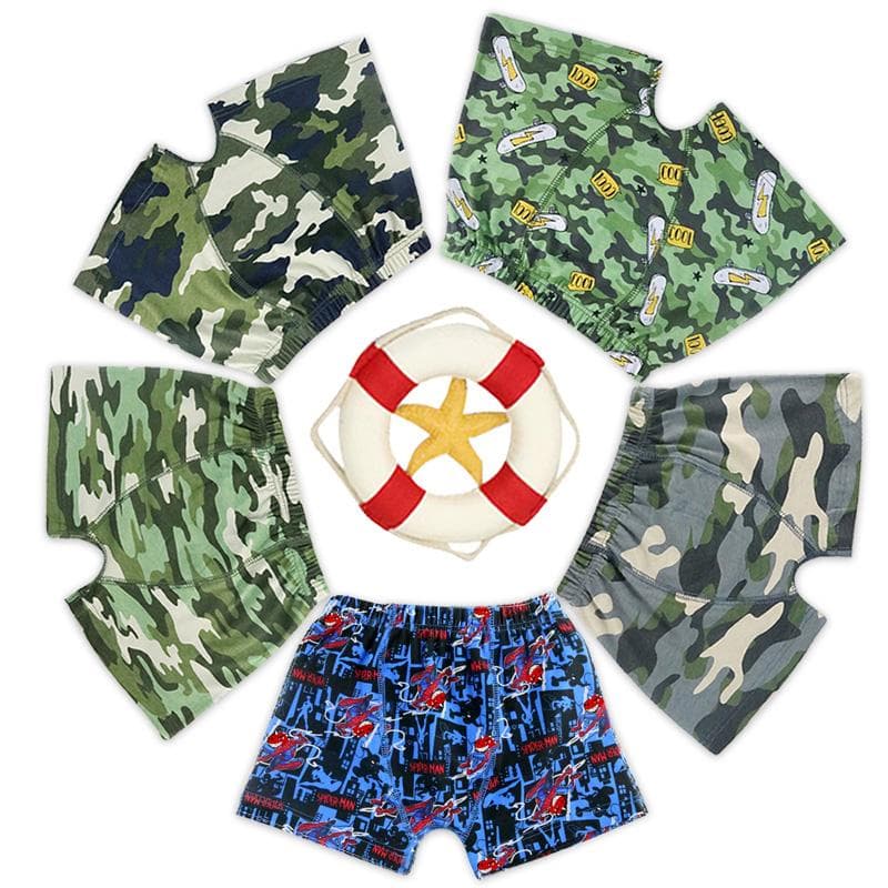 Kids Baby Boys Camouflage Panties Cartoon Boxer Underpants Kids Briefs For 2-5 Year 4T 8/10