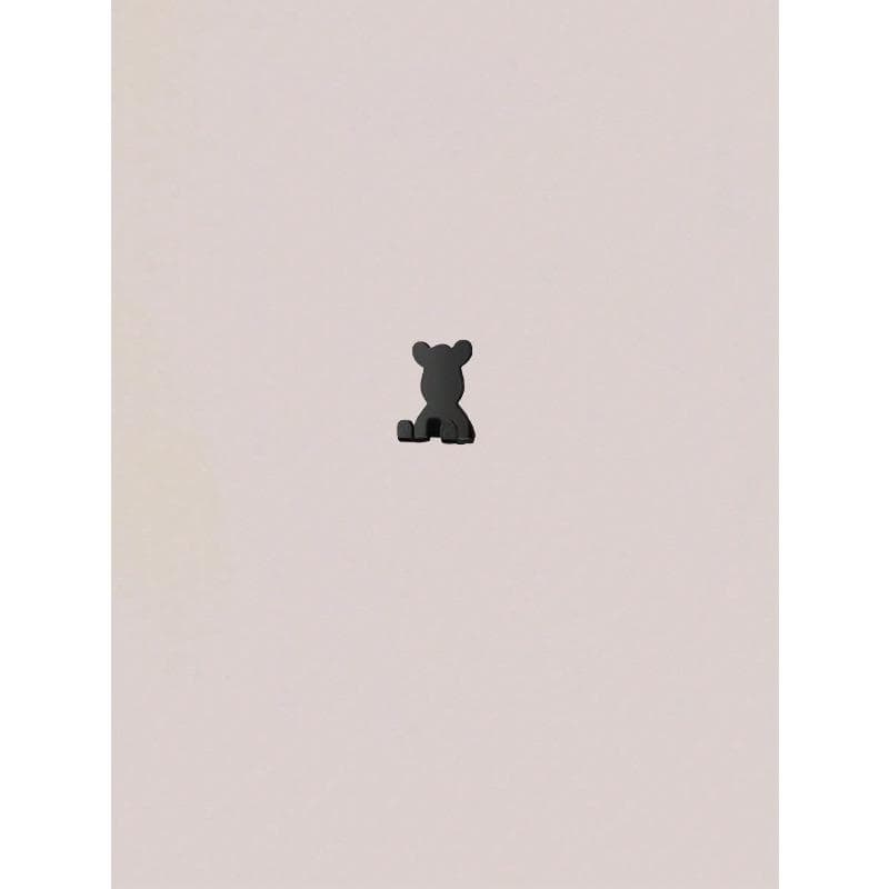 Happy Bear Plastic Adhesive Hooks, No Drilling Painless Installation, Heavy Duty, Multi-Scenario Applicable, Cute & Practical dark red