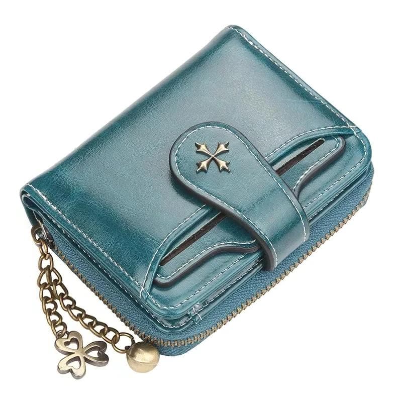 Women Wallets and Purses PU Leather Money Bag Female Short Hasp Purse Small Coin Card Holders Blue Red Clutch New Women Wallet blue