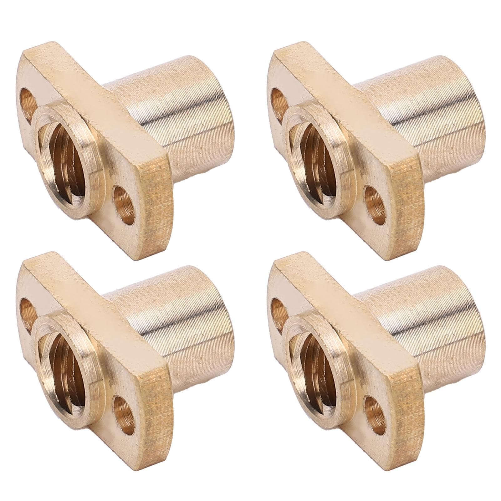 4Pcs Trapezoidal Nut T8 Brass H Flange Hardware Fasteners 3D Printer Accessories 8mm