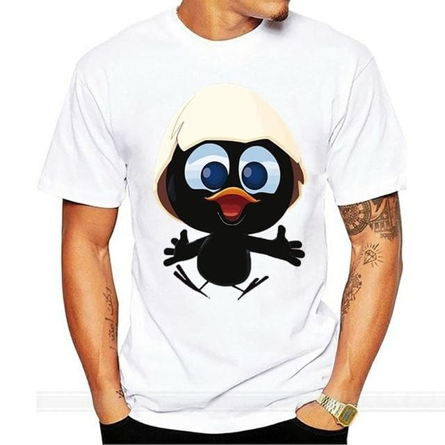 Sunlight T Shirt Big Size Men Calimero Men T Shirt Painted Funny Tshirt Men T Shirt L
