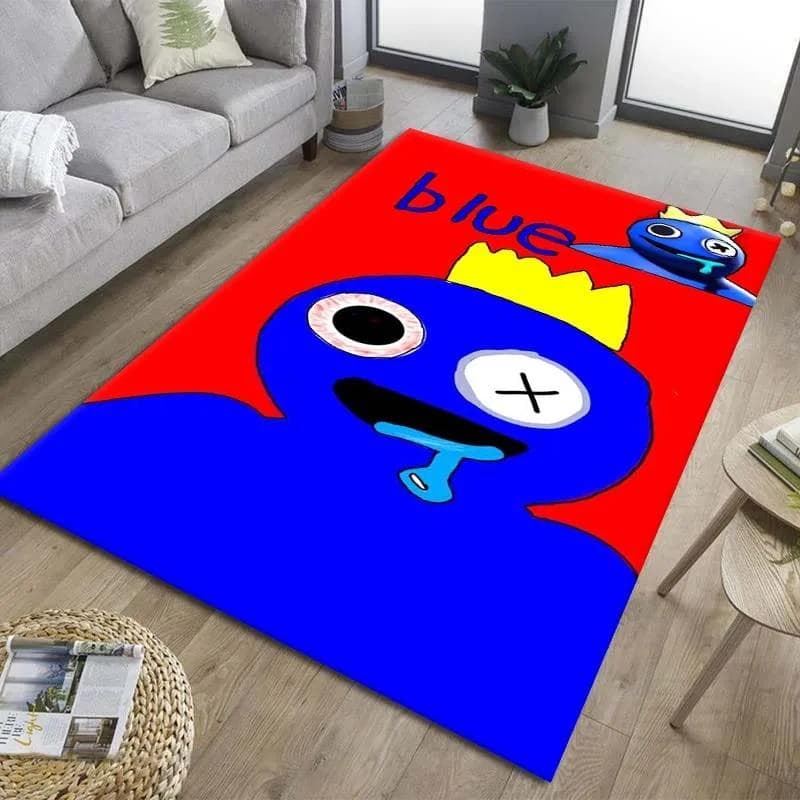 Horror Game R-Rainbow Friends Cartoon Area Rug,Carpet for Home Living Room Bedroom Sofa Doormat Decor,kids Non-slip Floor Mat 60cm x 90cm