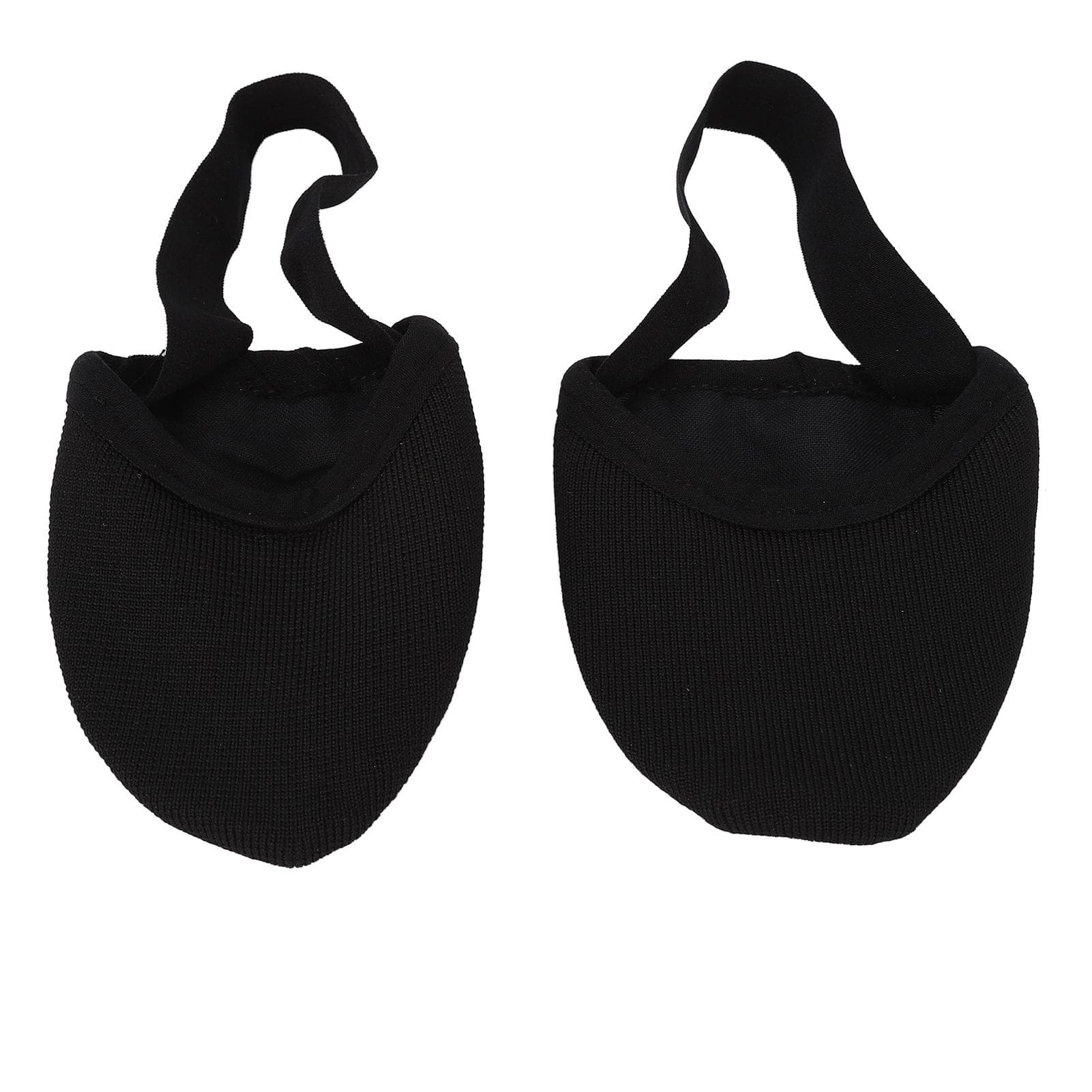 Half Sole Dance Shoe Breathable Stretchy Slip Resistance Half Sole Ballet Slipper for Dance Yoga L(for 6.5-9kg) black