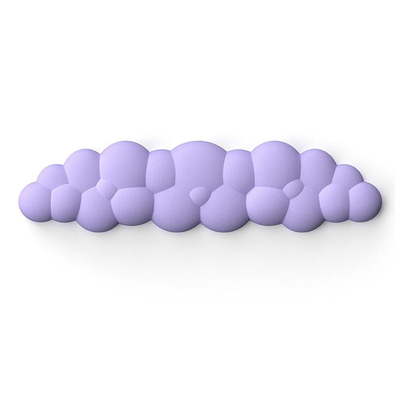 Cloud Shape Wrist Rest Pad Soft Anti-Slip Rubber Base Memory Foam for Keyboard Mousepad purple
