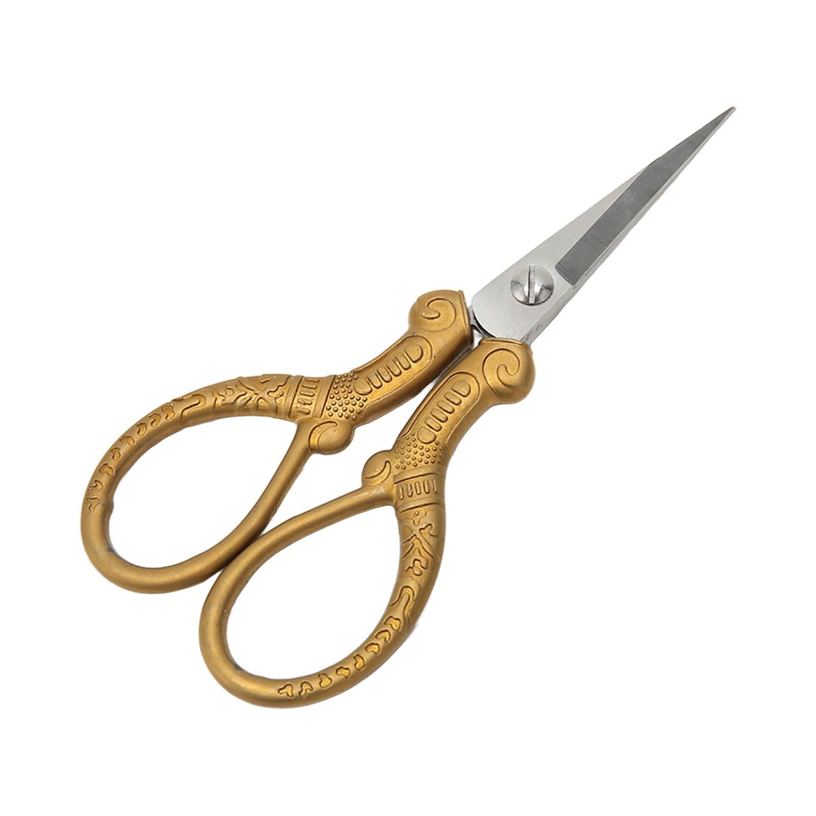 Vintage Embroidery Scissors Incisive Exquisite Practical Sturdy Stainless Steel Sewing Scissors for