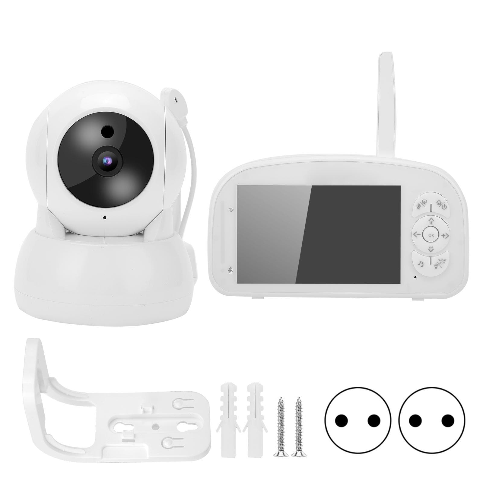 Baby Monitor 5in HD Screen 2.4GHz Wireless Digital Infrared Night Vision 100?240VEU Plug