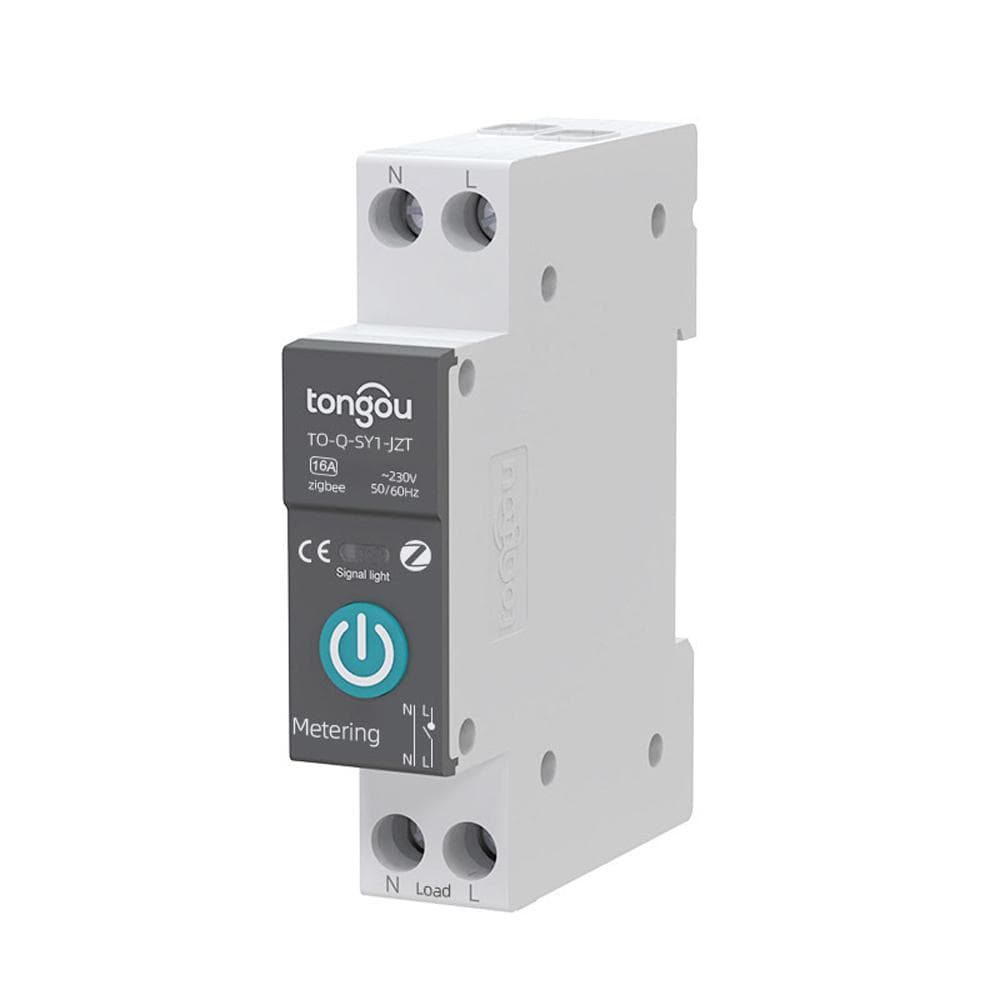 Tuya Zigbee Intelligent Circuit Breaker Wireless Remotes Control Din Rail Switch Mobilephone APP 16A multicolour