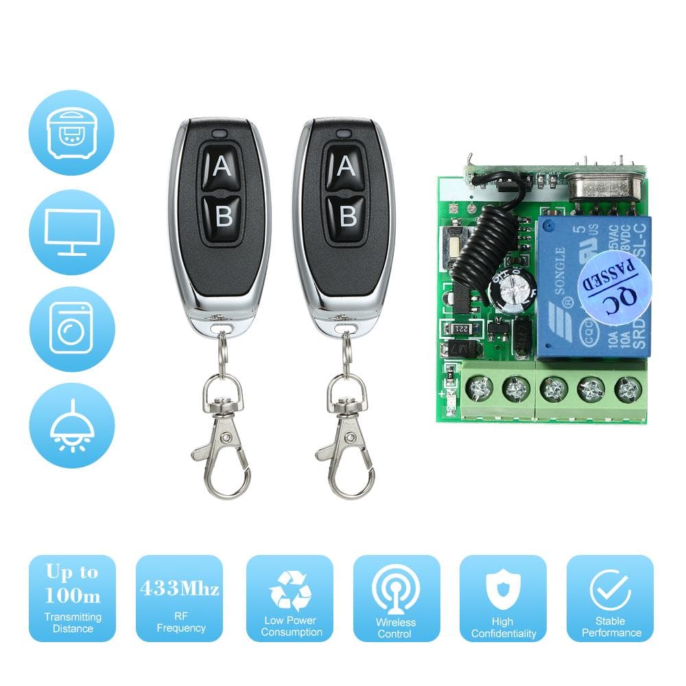 Universal Wireless Remote Control Switch DC 12V 1CH Relay Receiver Module 2