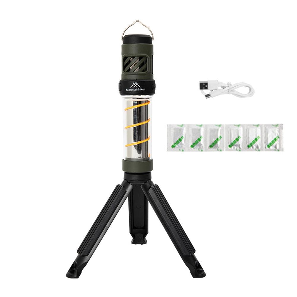 Outdoor Camping Tent Light Retro Fishing Hiking Lamp Hand Light Portable Rechargeable Light black