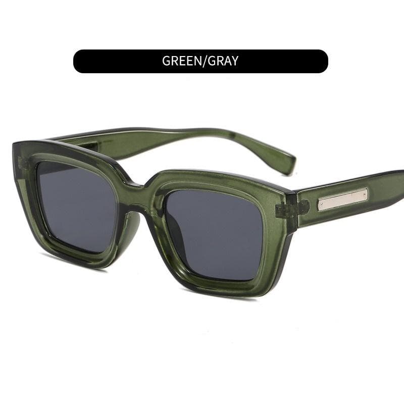 Retro Square Thick Frame Sunglasses UV400 Protection Fashion Travel Shades Sun Glasses Eyewear for Men Women