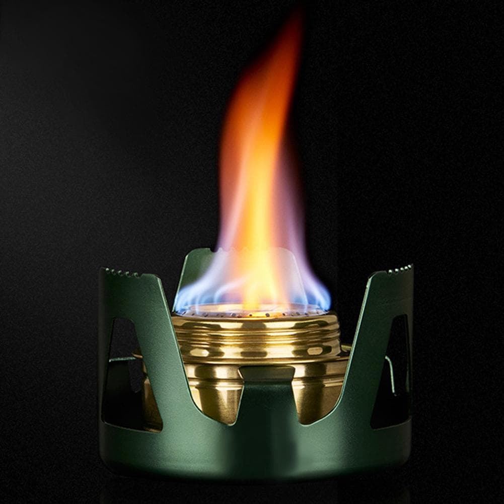 Outdoor Portable Ultra Light Mini Cooking Spirit Burner Alcohol Fuel Stove BBQ Camping (Green)