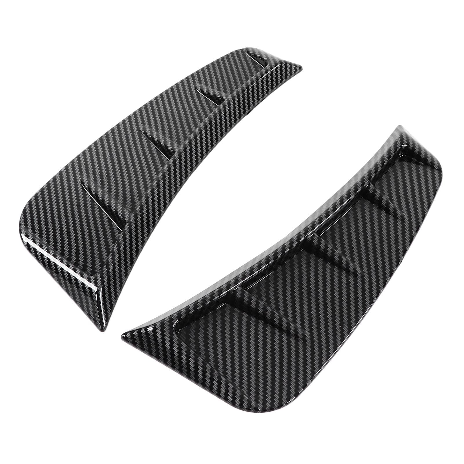 Pair Front Bumper Side Air Vent Trim Exterior Carbon Fiber Style Universal Decoration