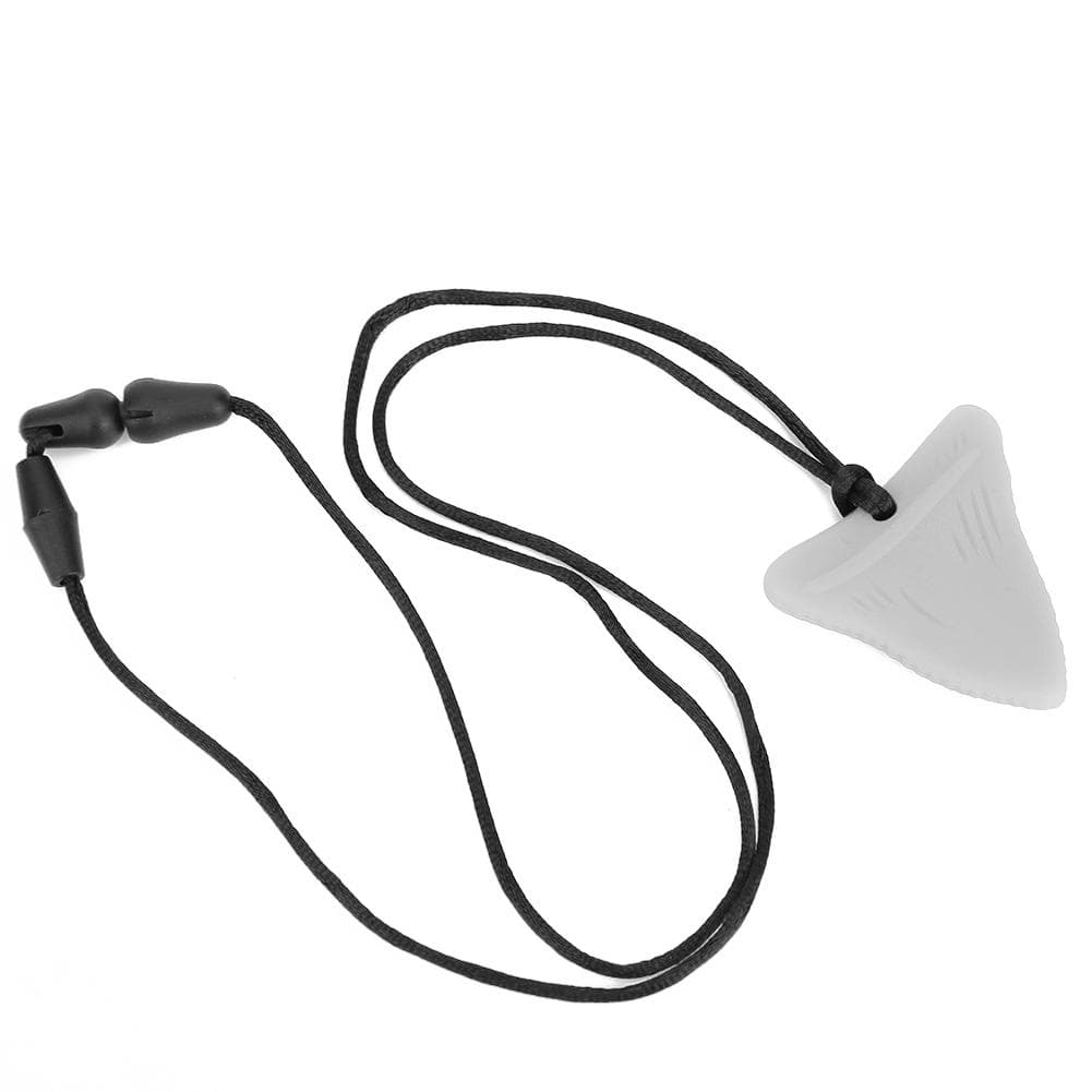 Silicone Teething Necklace Baby Chew Necklace Toy Autistic Children Teether Pendant NecklacePearl white