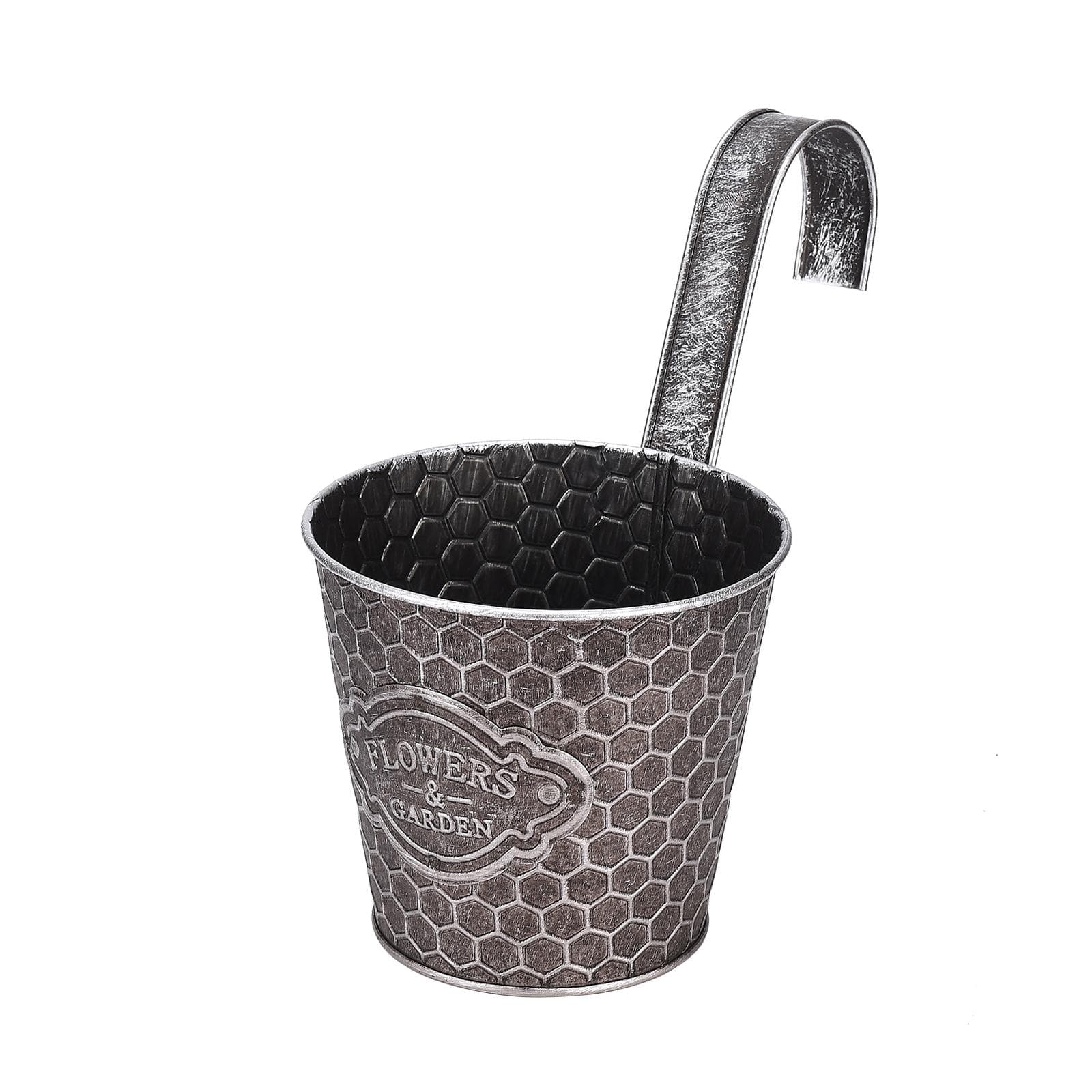 Metal Wall Planter Vertical Ribbed Design Wall Mount Flower Pot