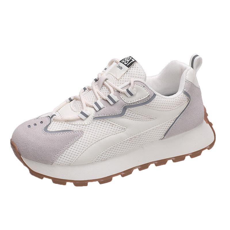 Forrest Gump Shoes Women's Spring New Thick-soled Small Mesh Sports Breathable Casual All-match Old Shoes 40