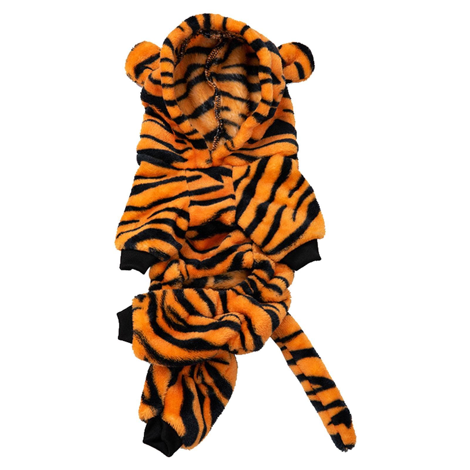 Dog Tiger Hoodie Lovely Comfortable Pet Autumn Winter Costume Clothes for Small Dogs Cats XL S(for 2-4kg)