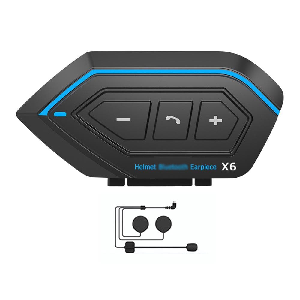 Motorcycle Helmet Headset BT5.0 Waterproof Helmet Intercom Headphone Noise Reduction Support black