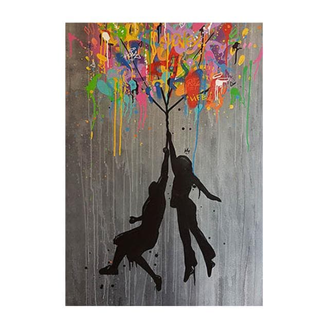 Graffiti Street Art Banksy Balloon Girl Canvas Painting Poster Cuadros and Prints Wall Art Picture for Living Room Home Decor 21*30cm