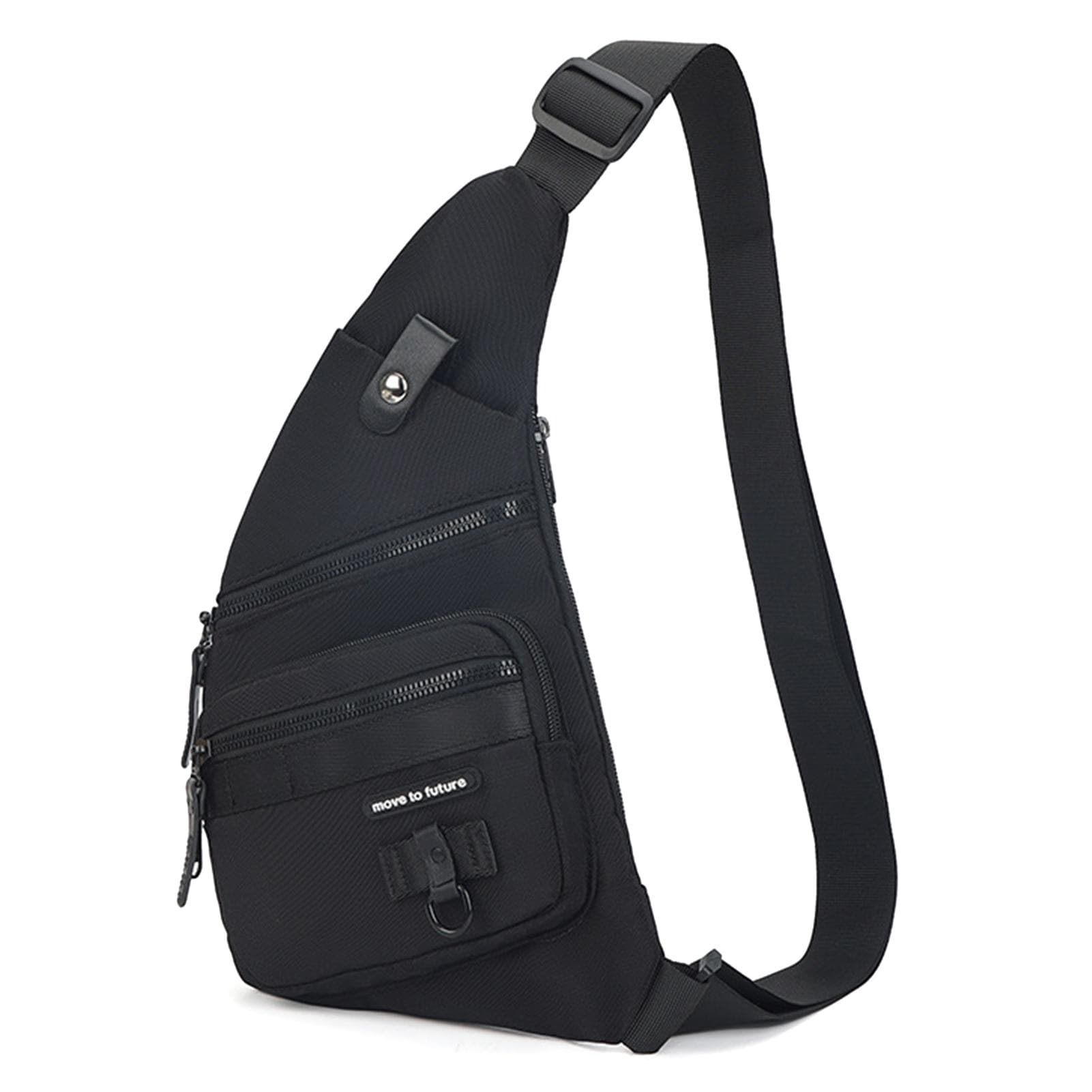 TOMSHOO Sling Backpack Chest Pack Shoulder Bag Crossbody Bag for Men Hiking Traveling Biking black
