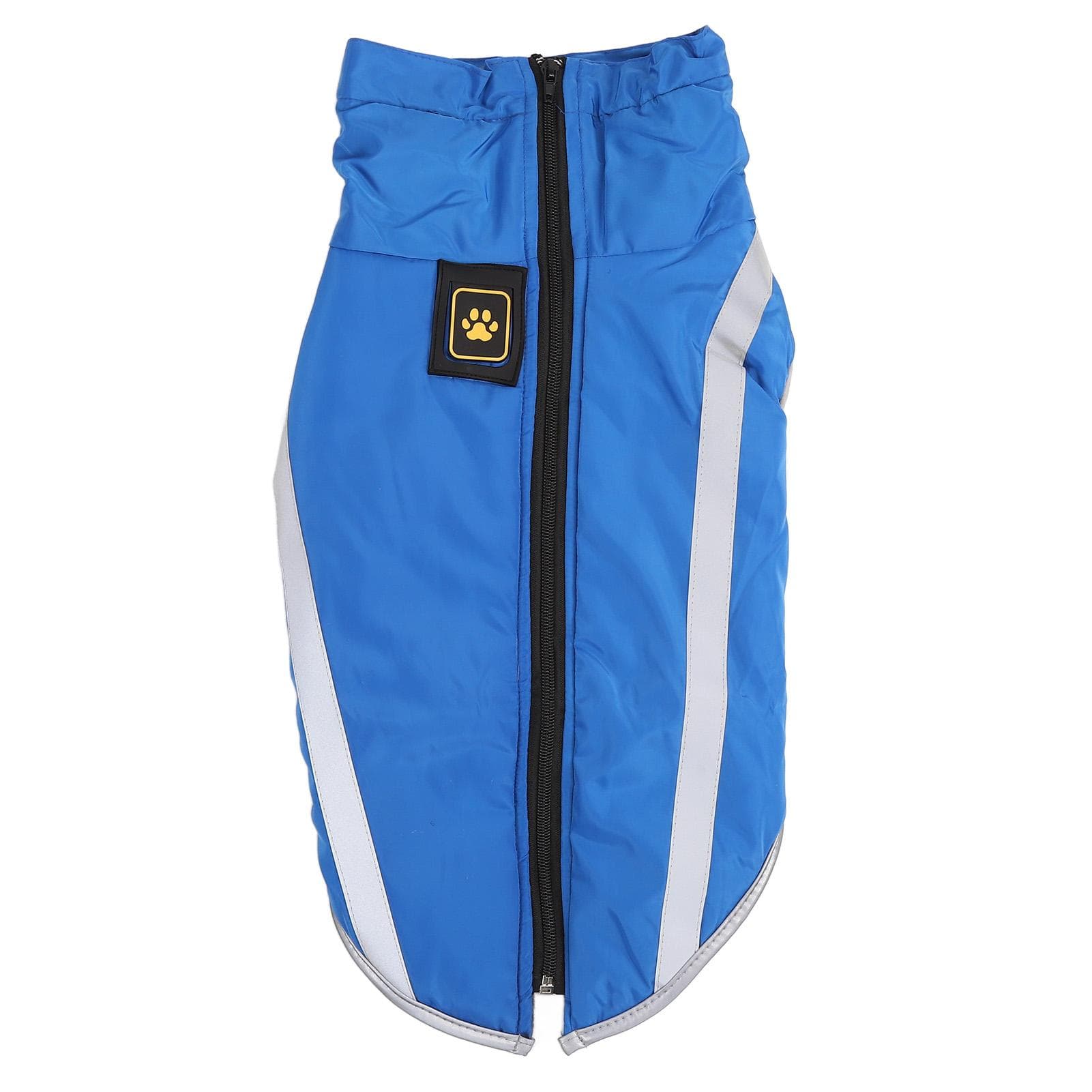Dog Jacket Polyester Reflective Autumn Winter Warm Comfortable Pet Warm Clothes for Large Dogs Blue 5XL blue