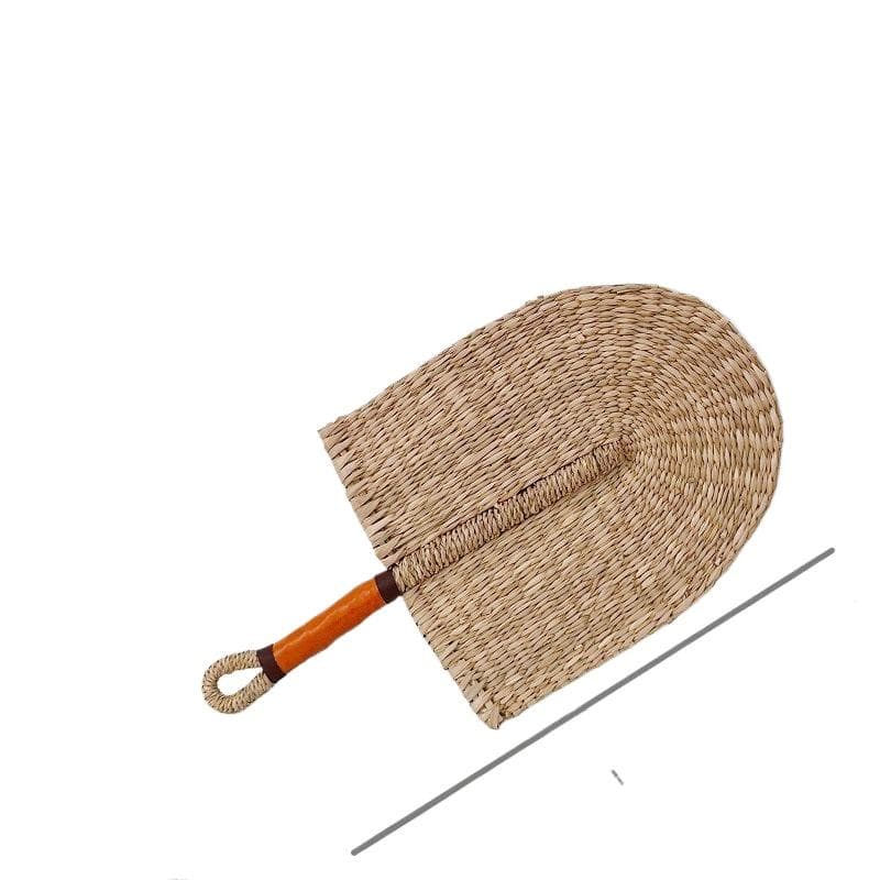 Vietnamese Seaweed Woven Grass Woven Fan Wall Hanging African Elements Ins Wind Wall Decoration Day Summer Hand-shake beige
