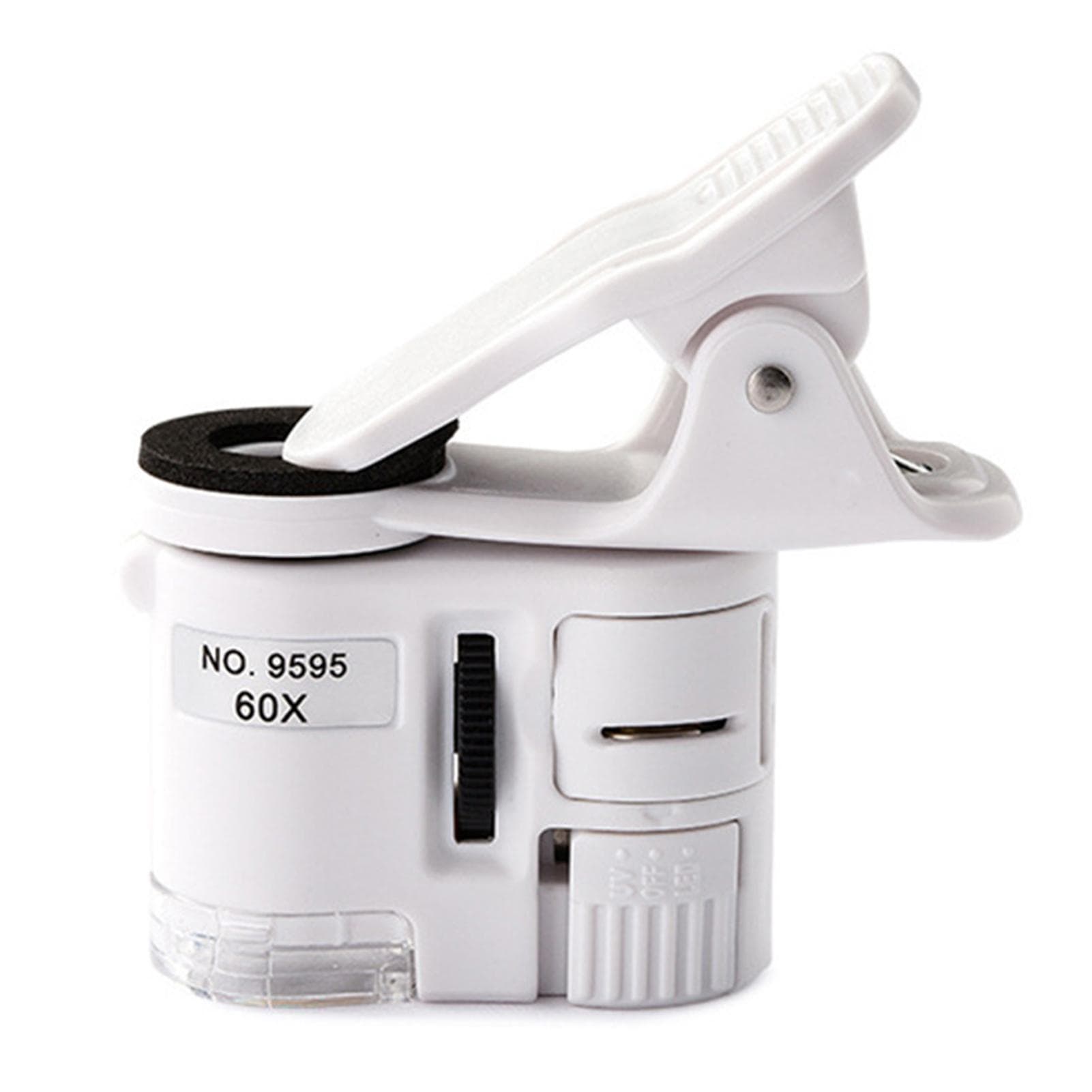 60X Mini Portable Smartphone Microscope white