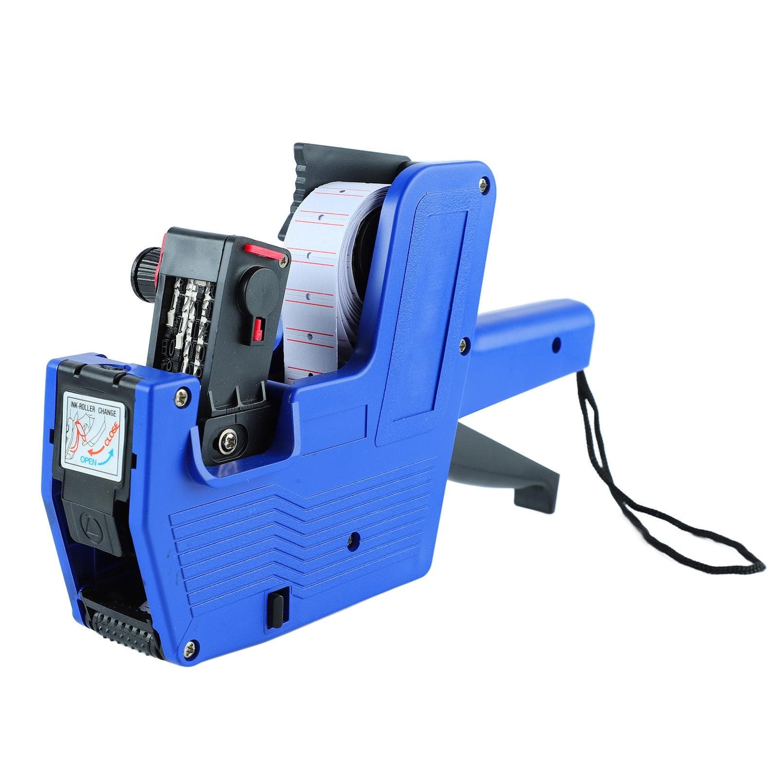 8 Digits Price Numerical Tag Maker with 3 Rolls Label Paper 2 Ink Wheel Clear Print Price Labeller