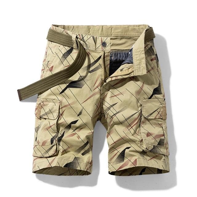 Summer New Cargo Shorts Pure Cotton Men Casual Camouflage Outdoor Military Shorts Loose Work Army Tactical Shorts Men 33 khaki