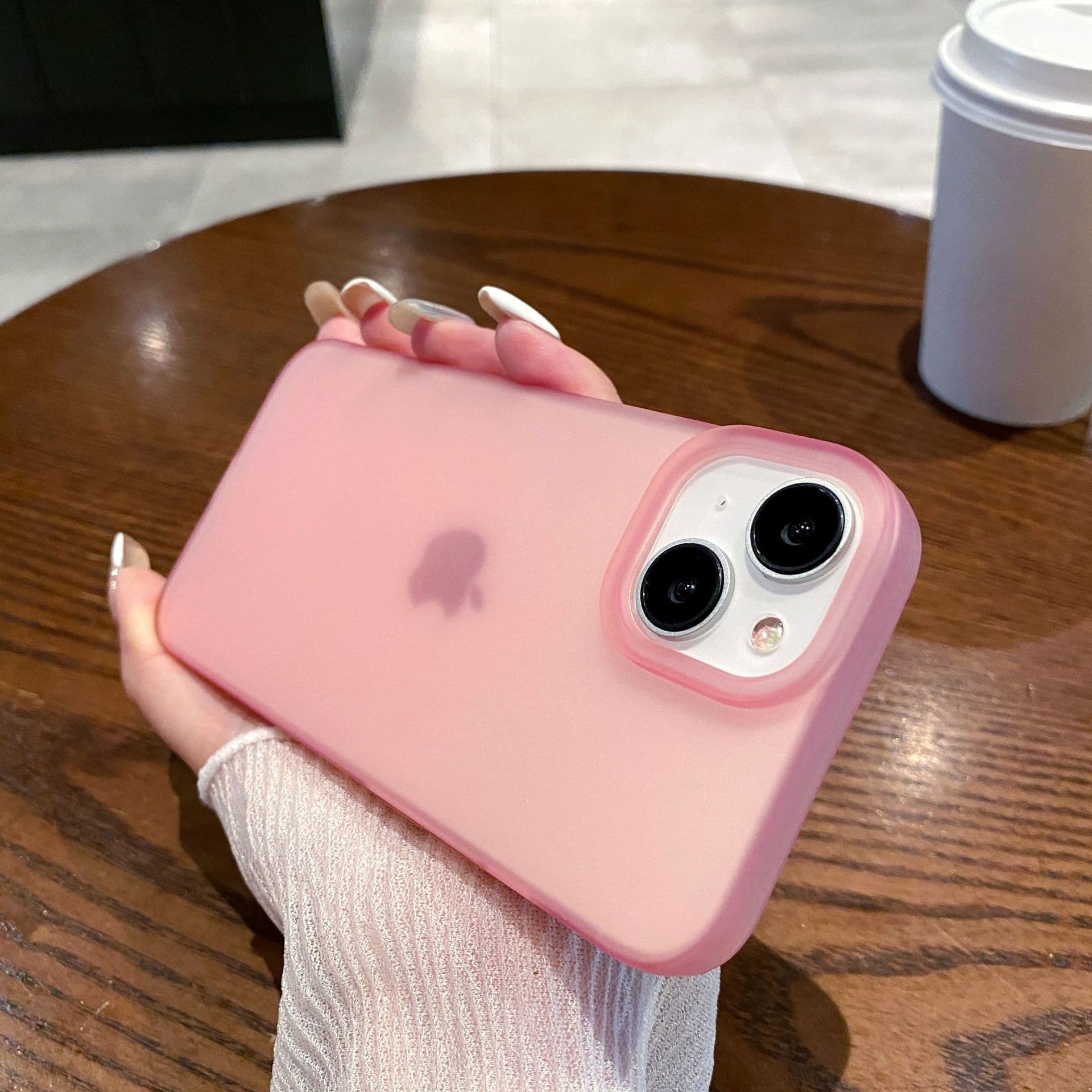 Applicable To Apple 13/16 Solid Color Matte Protective Cover IPhone 15 Simple Skin Feeling Mobile Phone Case 14tpu12 Soft Shell iphone16PROMAX