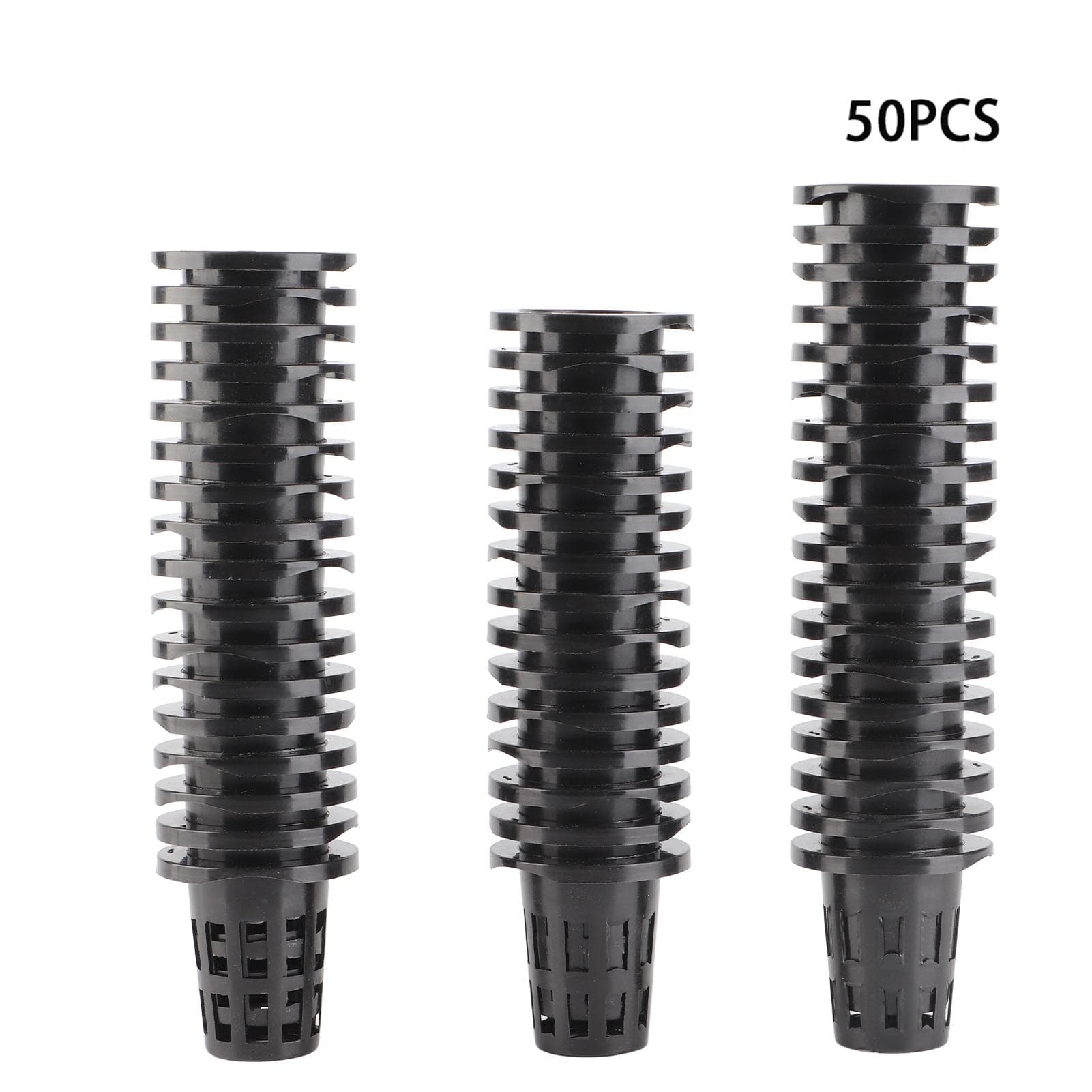 50Pcs PP Hydroponics Net Pot Soilless Cultivation Flower Planting Grow Mesh BasketBlack black