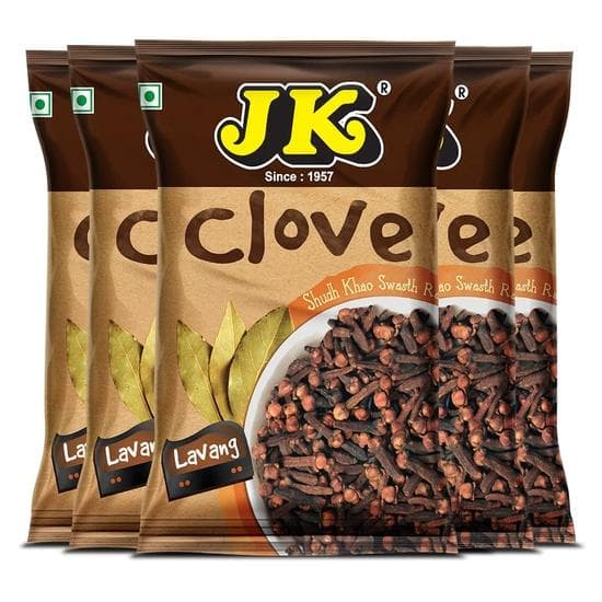 JK Clove Whole, Laung/Lavang Sabut Khade Masale, Grampu Krambu, No preservatives 25g | (Pack of 5)